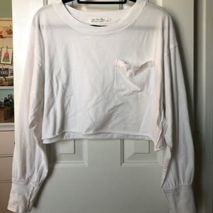 free people: white crop top